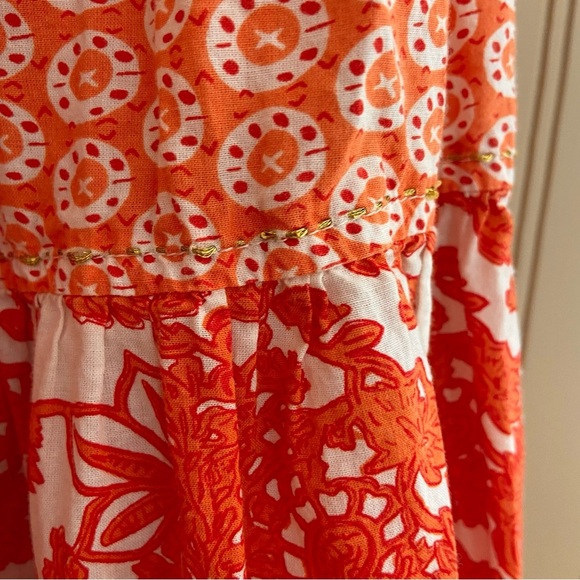 Chelsea & Theodore Sleeveless Ruffle Tiered Boho Hippie Dress Women’s Size Small - Picture 9 of 10